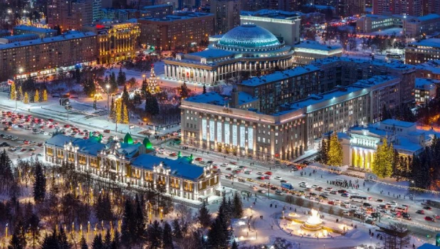 Морозный Новосибирск.