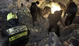 Снежная лавина в Югре.