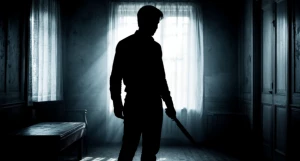 Нож. Человек с ножом. Опасность. Преступление.