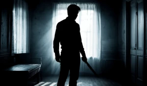 Нож. Человек с ножом. Опасность. Преступление.