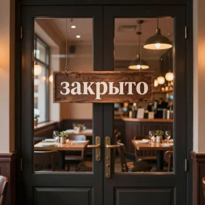 Табличка "Закрыто". Закрытие