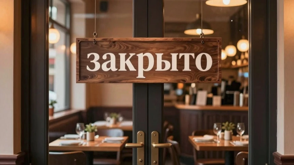Табличка "Закрыто". Закрытие