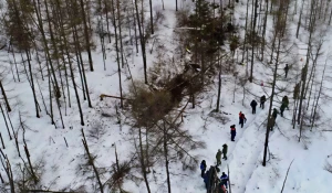 Место крушения  Robinson R44.