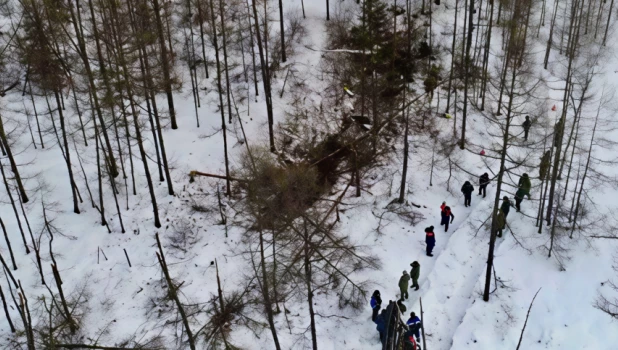 Место крушения  Robinson R44.