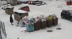 Баки с мусором на ул. Пролетарская, 160.