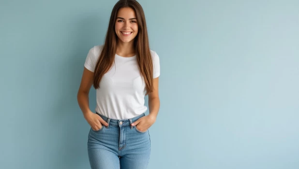 Девушка. Джинсы. Мода. 