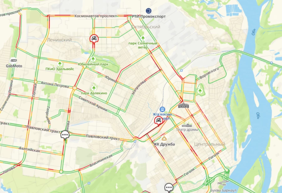 Пробки в Барнауле