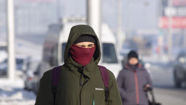 Зима в Барнауле. Мороз.