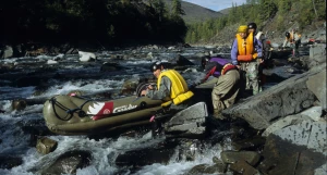 Сплав российско-швейцарской команды в Якутию в 2005 году. 