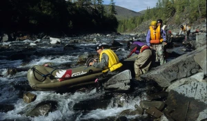 Сплав российско-швейцарской команды в Якутию в 2005 году. 