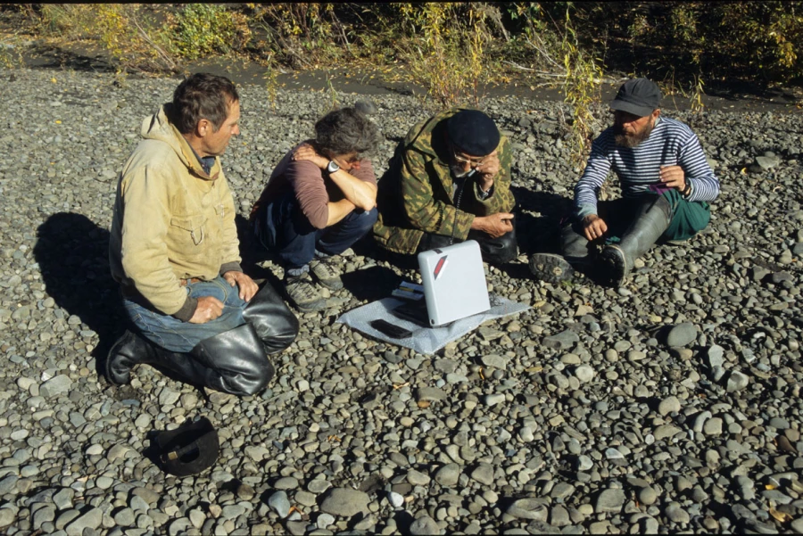 Сплав российско-швейцарской команды в Якутию в 2005 году. 