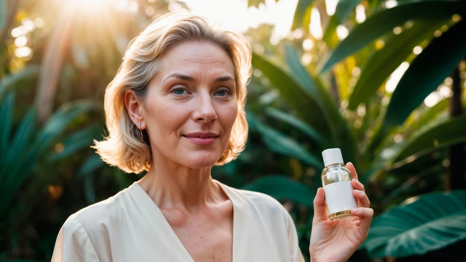 Женщина с парфюмом.