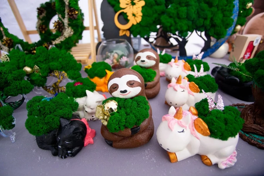 Наталья Сорокина. Изделия из стабилизированного мха