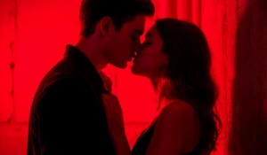 Поцелуй. Парень и девушка.