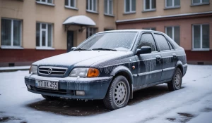 Машина. Мороз.