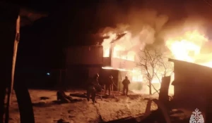 На Алтае при сильном пожаре пострадали два человека.