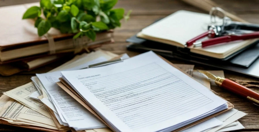 Документы на столе