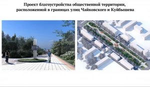 Проект благоустройства на границах улиц Чайковского и Куйбышева.