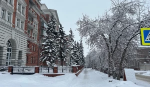 Снегопад в Барнауле.