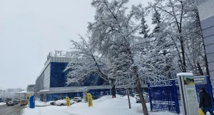 Снегопад в Барнауле.