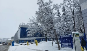 Снегопад в Барнауле.