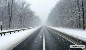 Трасса. Дорога. Метель.