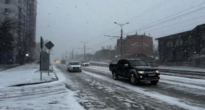 Дорога. Метель. Снег.