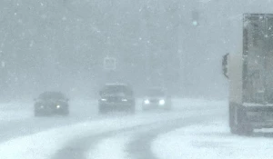 На трассе в метель.