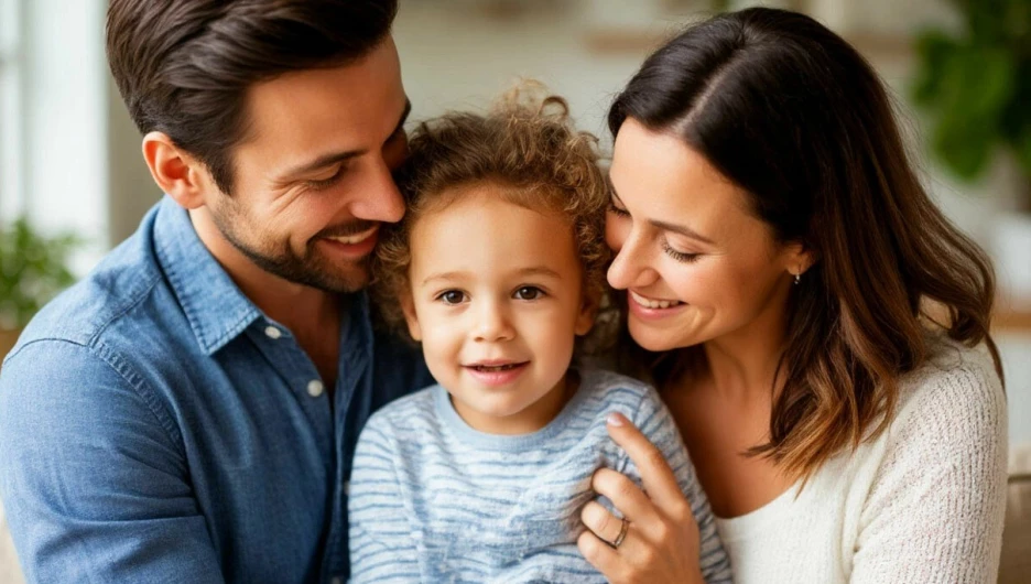 Семья с ребенком. Родители и дети