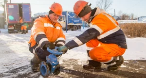 Работы по модернизации водопроводных сетей Барнаула.