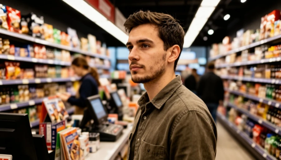 Человек, люди, очередь, магазин