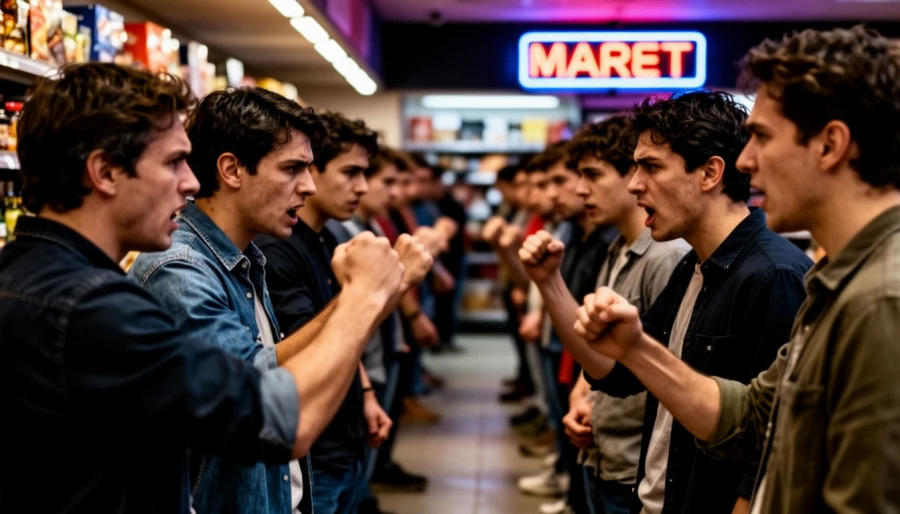 Человек, люди, очередь, магазин