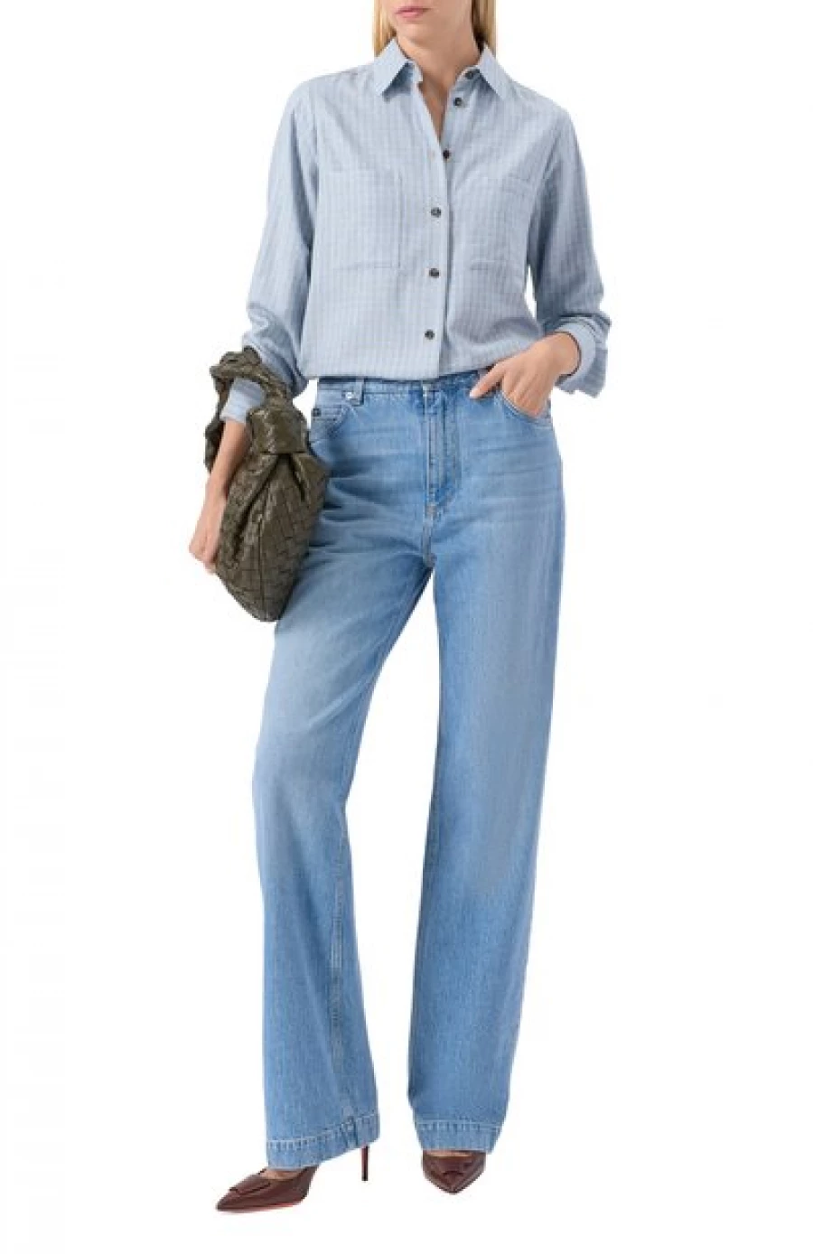 Рубашка из хлопка и кашемира, 153 000 рублей.