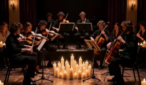 Оркестр при свечах.