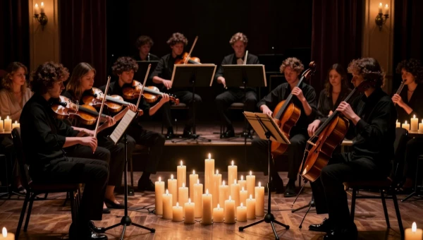 Оркестр при свечах.