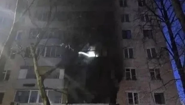 Крупный пожар в Москве.