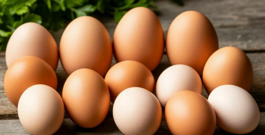 Куриные яйца разных размеров