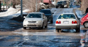 Лужи на ул. Ядринцева.