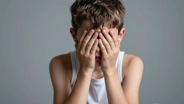 Мальчик. Слезы. Страх. Грусть.