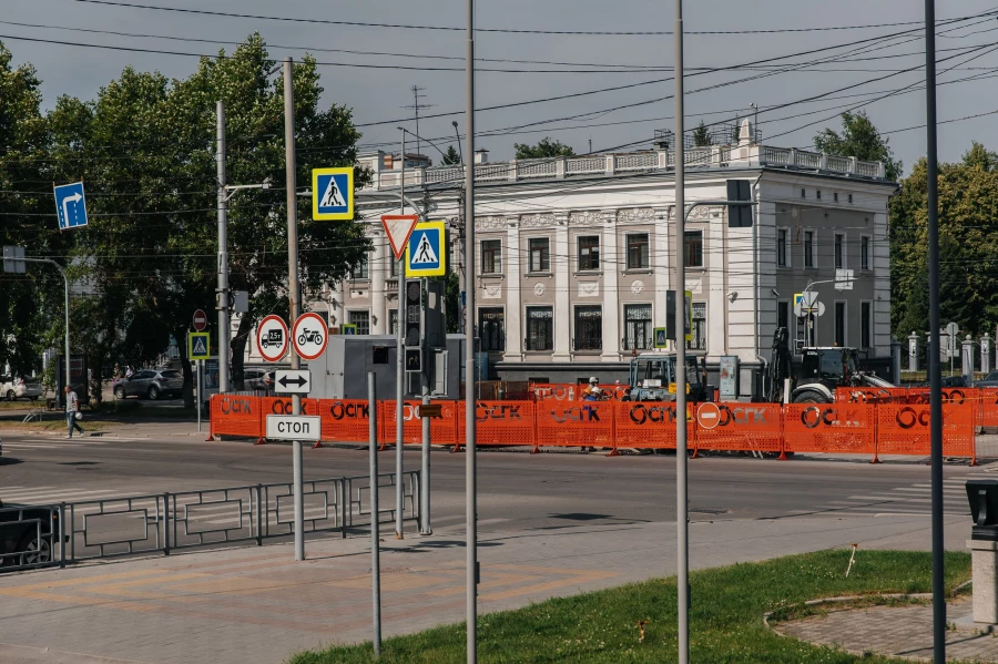 Работы на теплосетях на ул. Молодежная, г. Барнаул.