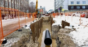 Реконструкция канализационного коллектора на улице Чкалова.