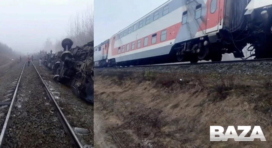 В российском регионе сошли с рельсов семь вагонов поезда.