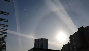 Солнечное гало над Барнаулом.