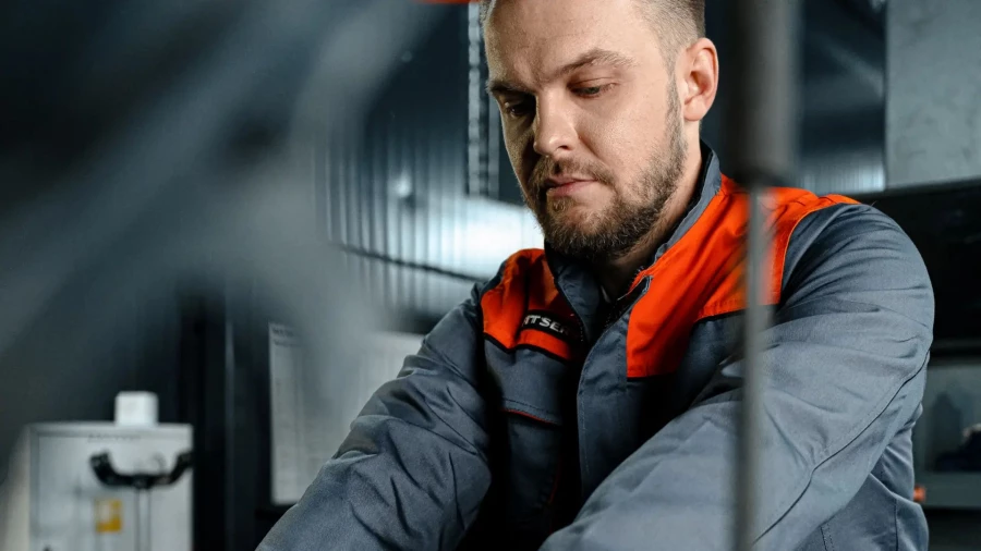 Замена масла в двигателе автомобиля.