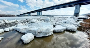 Подвижки льда в Барнауле, 6 апреля. 