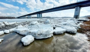 Подвижки льда в Барнауле, 6 апреля. 