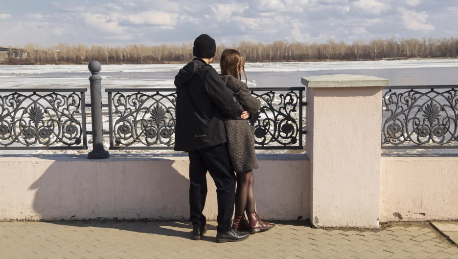 Весна в Барнауле. Набережная. Обь.