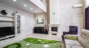 Дом из клееного бруса с баней, гаражом на две машины и выходом в лес