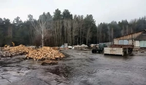 Озеро вышло из берегов в Алтайском крае.