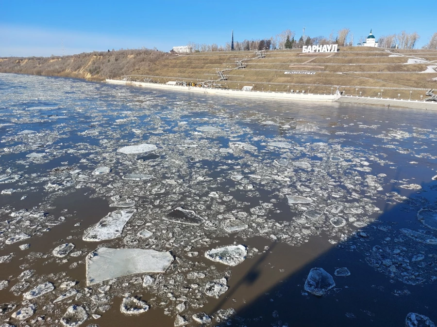 Ледоход на Оби. 